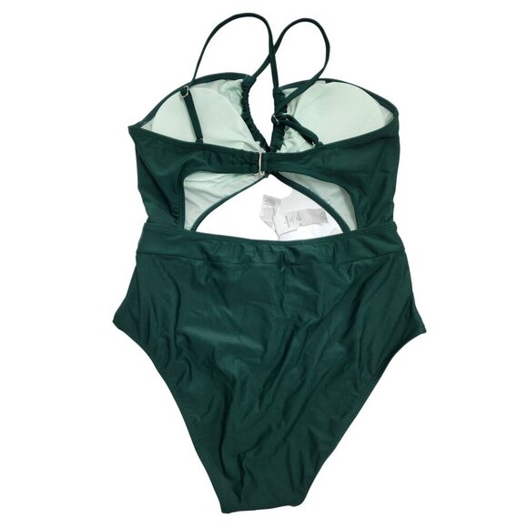 Cupshe Womens Green Cutout One-Piece Swimsuit Adjustable Straps - Size Large - Picture 4 of 4